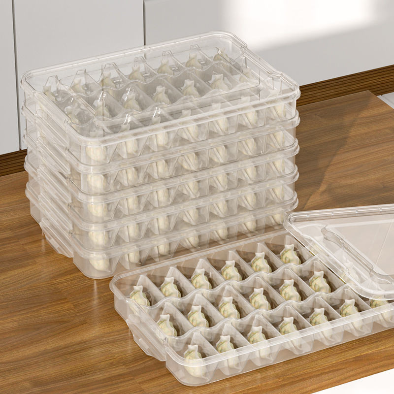 加厚餃子盒廚房家用水餃盒冰箱保鮮盒收納盒塑膠冷凍托盤餛飩盒