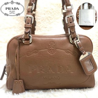 PRADA 波士頓包 Mini 皮革 mercari 日本直送 二手