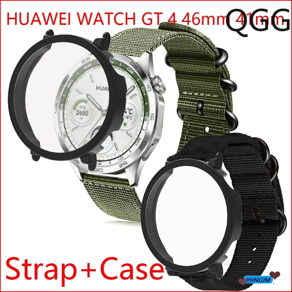 華為 Huawei Watch GT4 手錶更換錶帶配件的尼龍編織錶帶 + 錶殼 HUAWEI Watch GT4 手錶