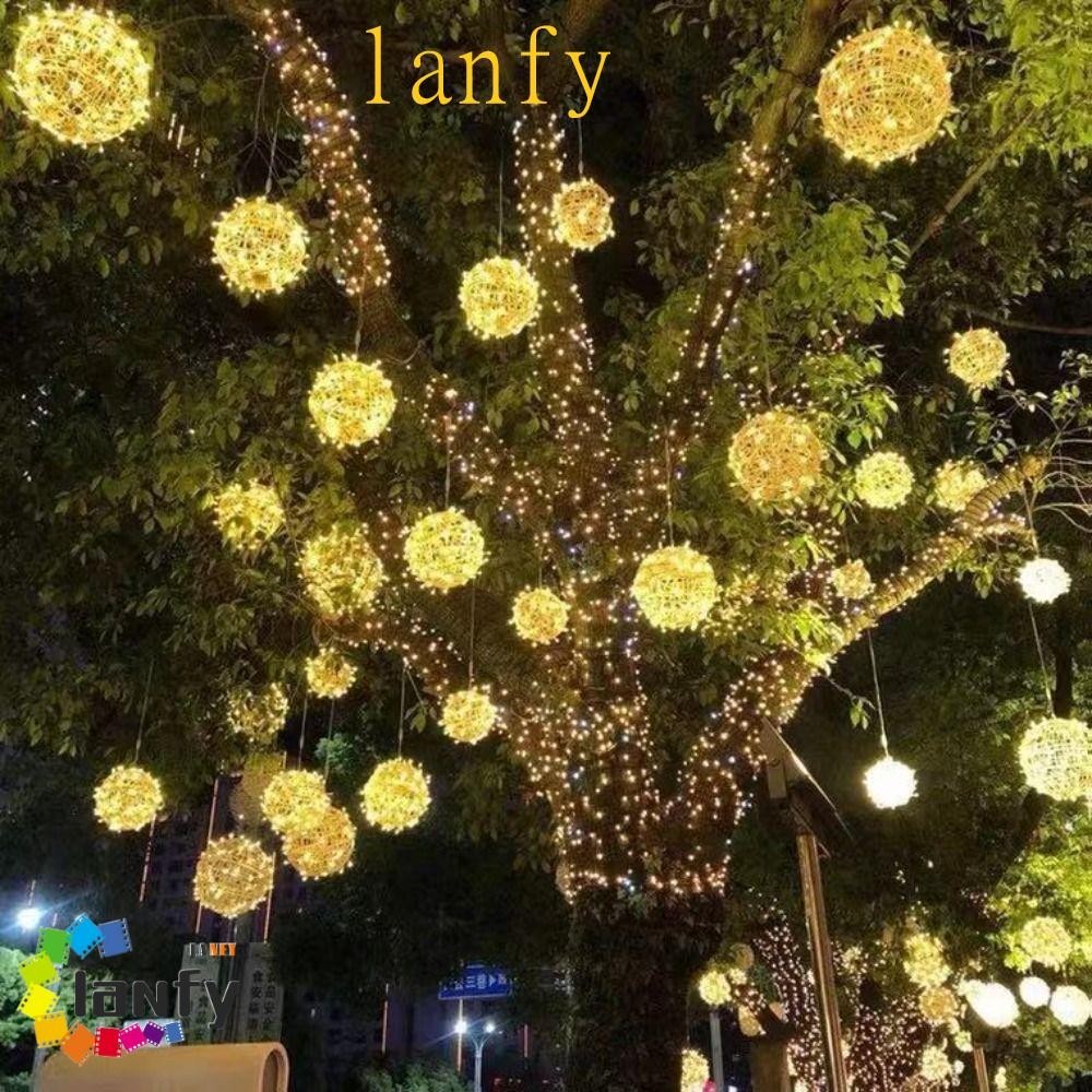 LANFY藤球仙子燈串,閃爍LED指示燈景觀樹照明,防水220伏Dia20/30/40CM樹掛燈