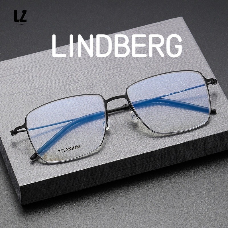 【LZ鈦眼鏡】純鈦眼鏡架 5508LINDBERG林德伯格衕款商務金色細邊框大框 純鈦近視眼鏡