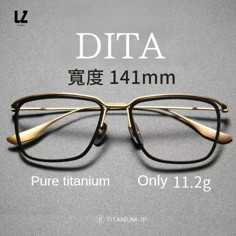 【LZ鈦眼鏡】DITA懸浮式眉框眼鏡 純鈦眼鏡框 超輕眼鏡 青年近視眼鏡架 眼鏡架 DTX106 闆材方框 簡約風格 商