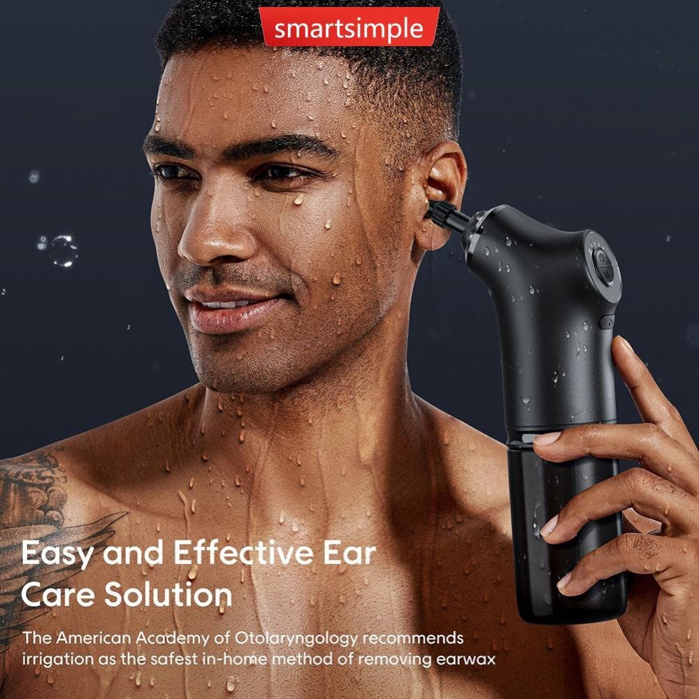 Smartsimple 4 壓力模式電動耳朵清潔器套件耳垢去除水沖洗洗耳器成人兒童耳朵清潔器保健 R9Z3