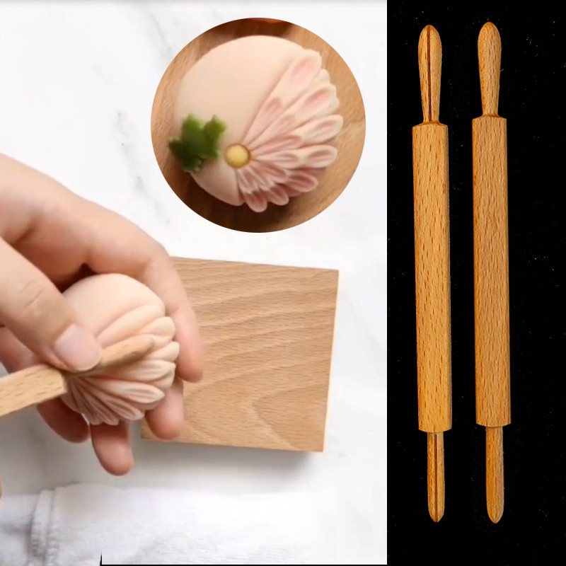 和果子教學工具 日本和果子工具 專用 雙頭丸棒推棒工具 和菓子模具 老師推薦 和菓子工具套裝