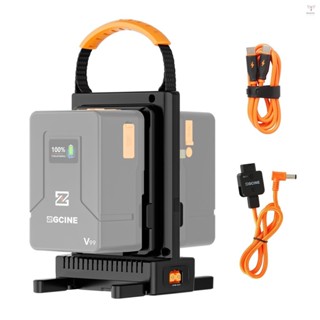 Zgcine VM-C2 套件雙通道 V 型電池充電器 V 型鎖電池充電器 100W USB-C PD 快速充電器,適用
