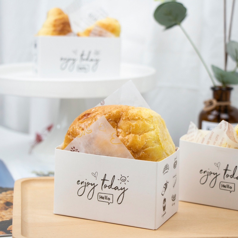 【現貨】【三明治包裝盒】韓國 網紅 三明治 包裝紙 厚蛋 吐司麵包 早餐 西點 打包盒子 漢堡 紙託 紙盒