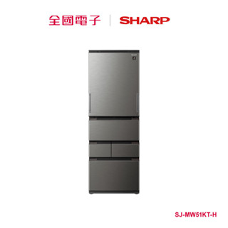 SHARP 504L變頻左右開五門電冰箱-尊爵灰 SJ-MW51KT-H 【全國電子】