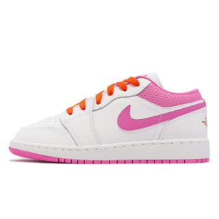Nike 休閒鞋 Air Jordan 1 Low GS 女鞋 大童 白 粉紅 喬丹 [ACS] DR9498-168