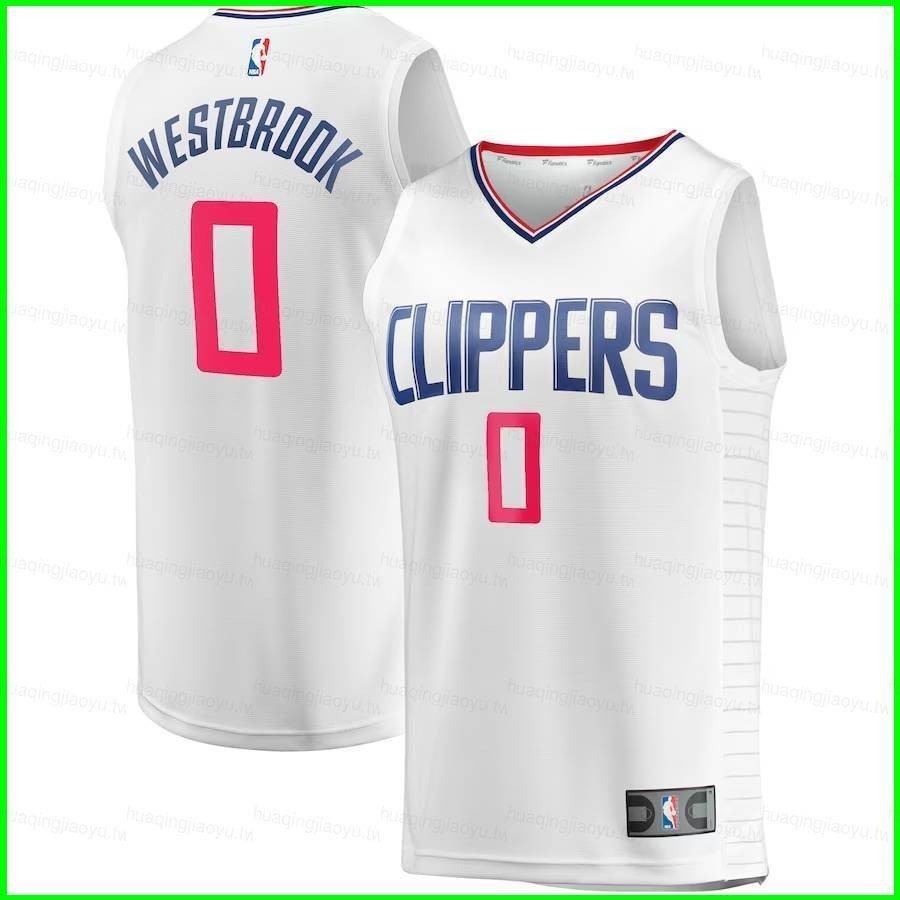 最新 NBA LA Clippers 羅素威斯布魯克球衣圖標版白色球迷版兒童成人加大碼