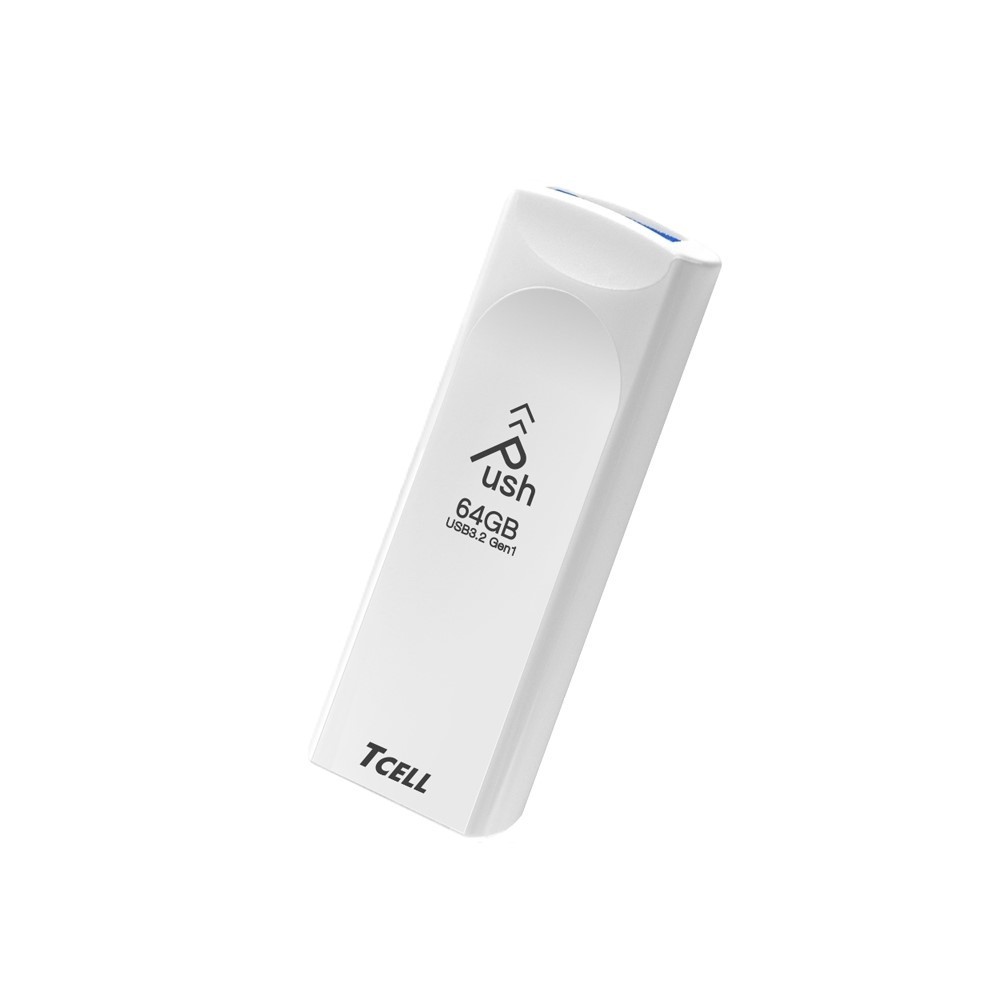 【TCELL 冠元】USB3.2 Gen1 推推碟 64GB 珍珠白