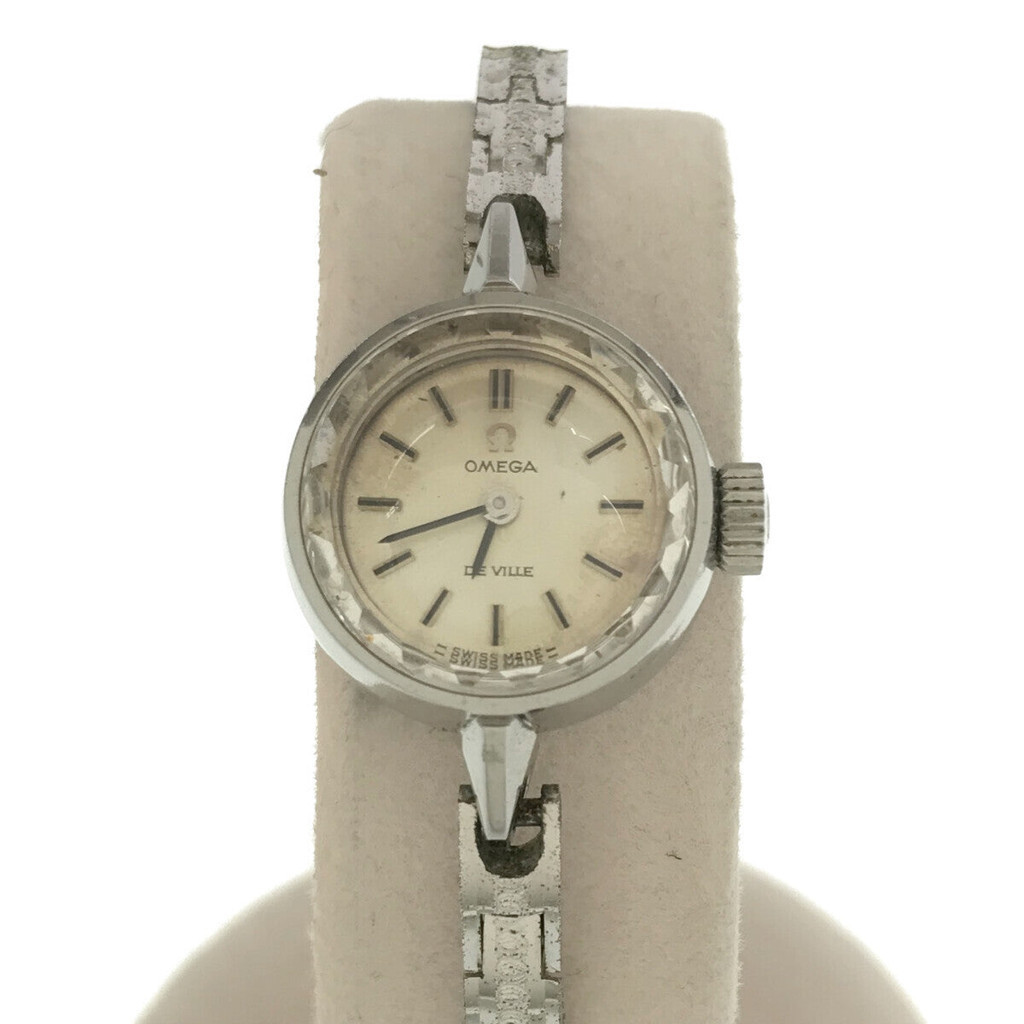 OMEGA 歐米茄錶帶 手錶DE VILLE LADY非原廠 手動上鍊 玻璃切割 日本直送 二手