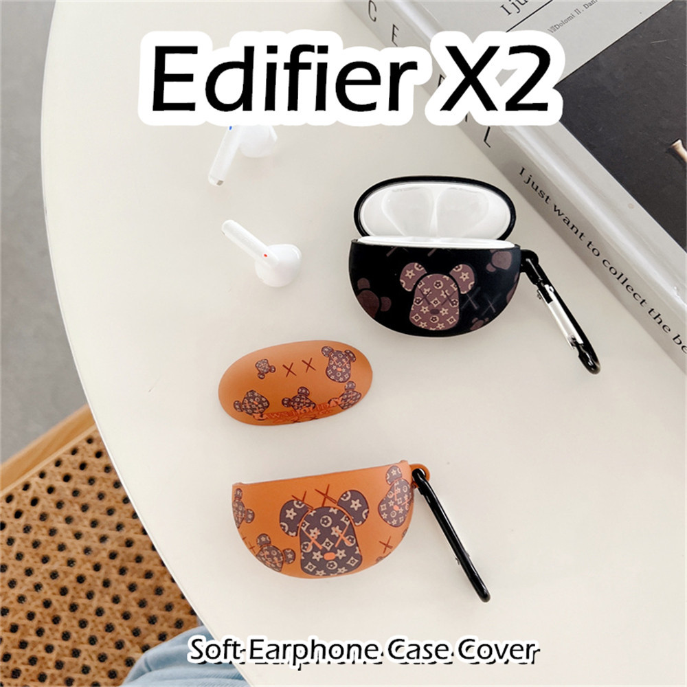 EDIFIER 現貨! 適用於漫步者 X2 保護套甜美可愛卡通 TPU 軟矽膠耳機套保護套