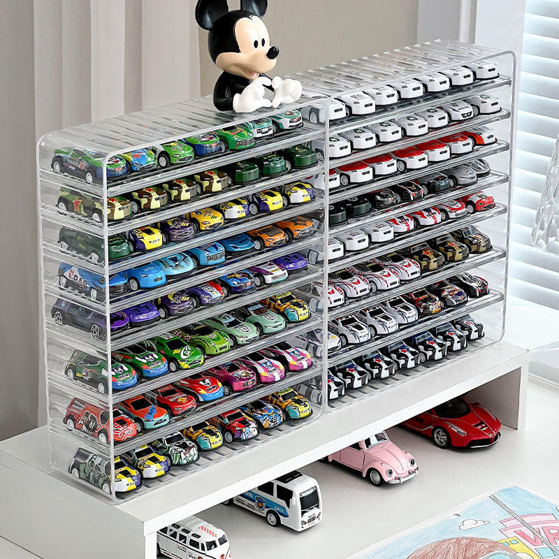 合金小汽車 收納盒 tomy 模型展示盒 兒童玩具 置物架100輛