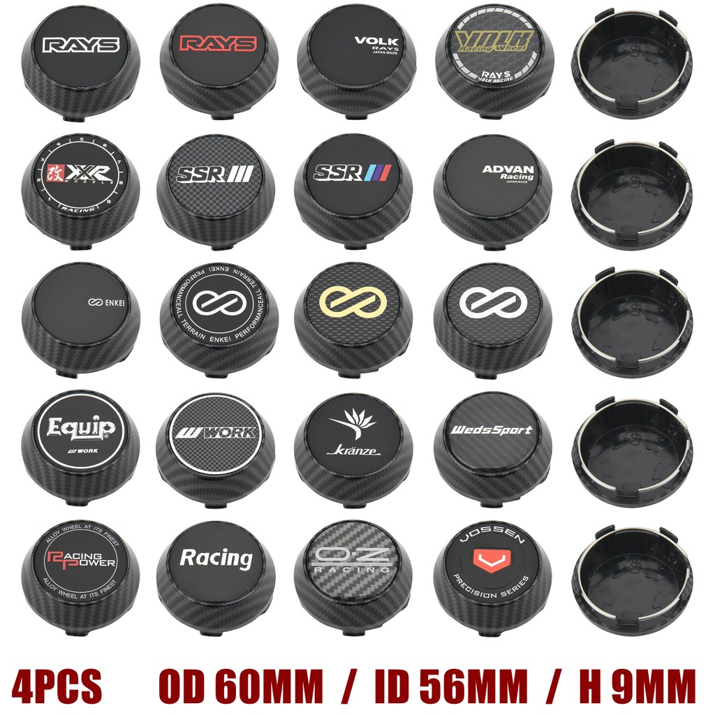 RAYS輪框中心蓋60mm OZ輪轂蓋ENKEI铝圈蓋VOSSEN標誌車輪蓋WORK輪胎蓋ADVAN SSR XXR