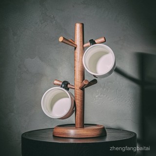 木質杯架家用咖啡馬克杯花茶玻璃杯桌麵收納掛水杯置物架 RYA1