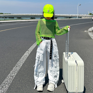 【臺灣出貨】免運女童爵士舞服裝兒童街舞潮服少兒hiphop嘻哈走秀演出服套裝表演服