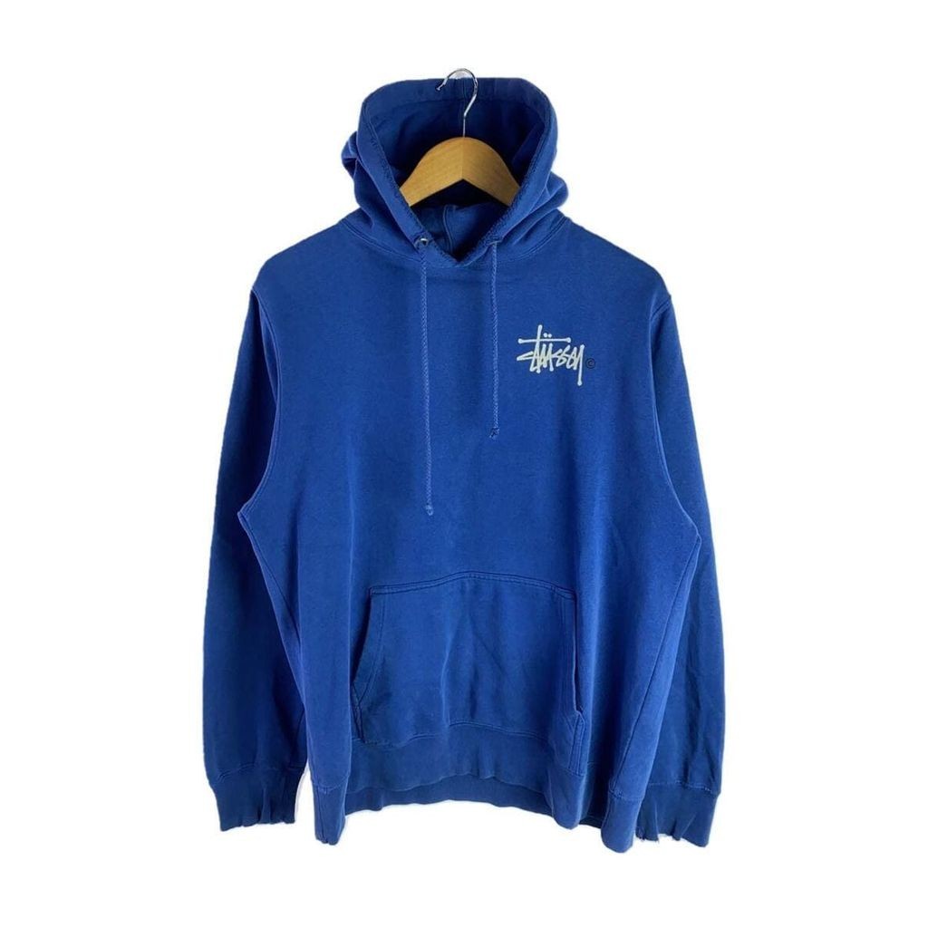 Tussy STUSSY Parker帽T棉 素色 藍色 日本直送 二手