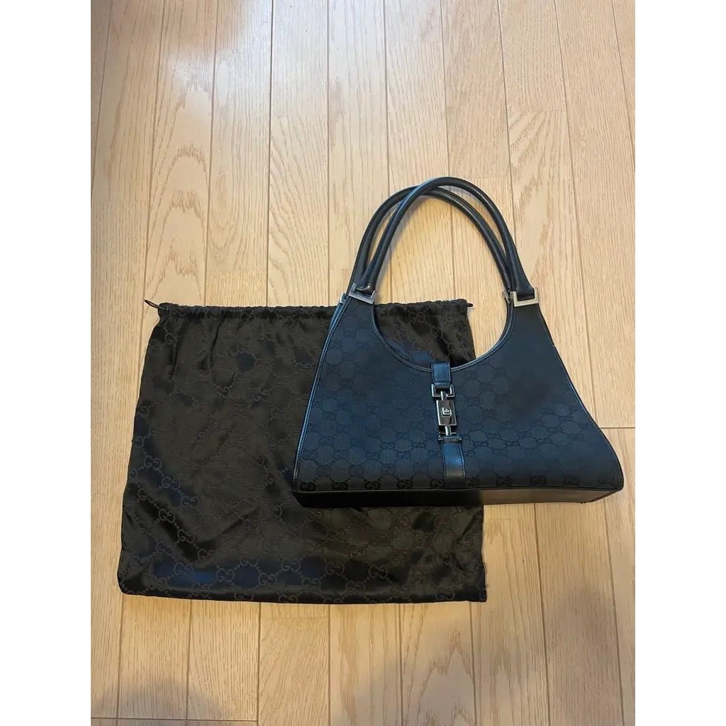 GUCCI 古馳 肩背包 New Jackie 賈姬包 GG Canvas 帆布 GG紋 mercari 日本直送 二手