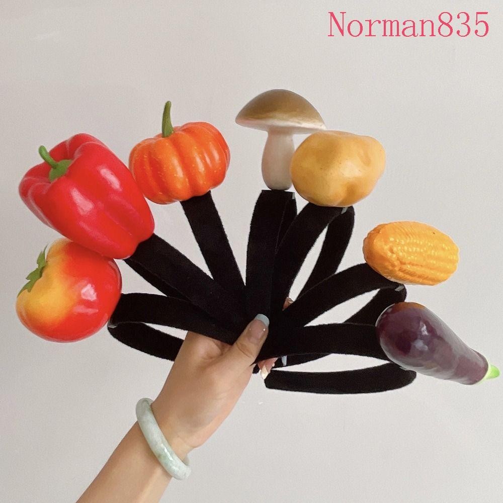 NORMAN模擬食物髮箍,番茄香蕉水果頭帶,可愛馬鈴薯韓式風格胡椒蔬菜髮帶女性/女孩