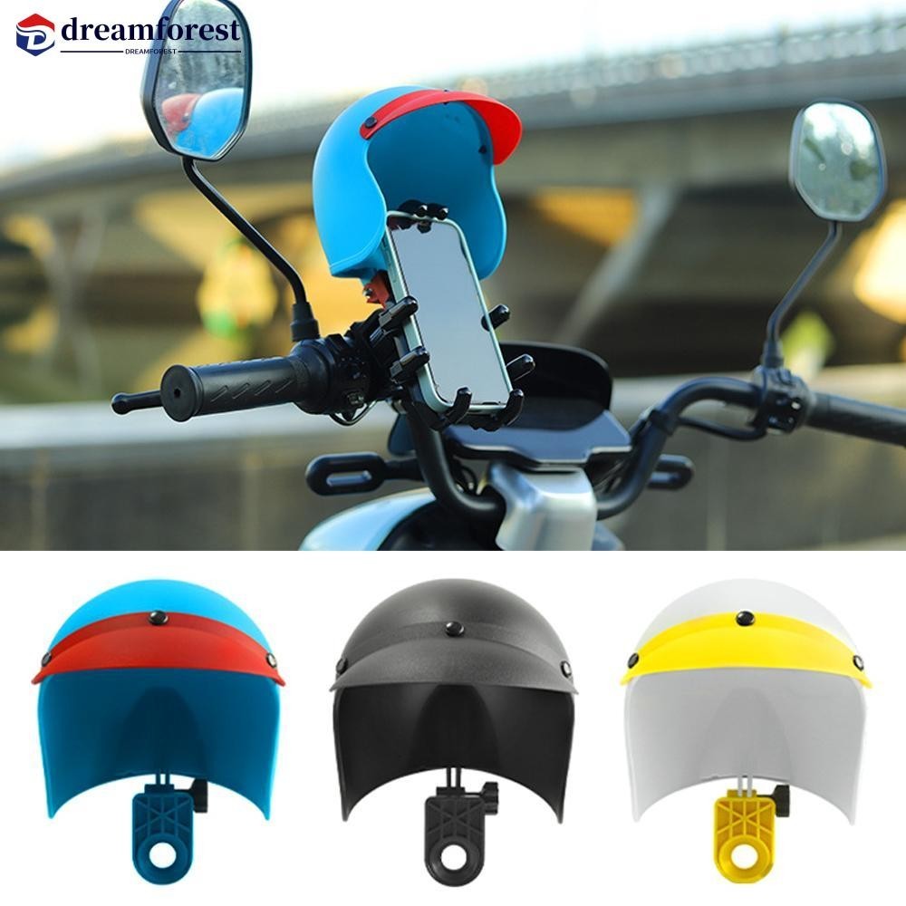 Dreamforest 1Pc 摩托車和電動自行車手機支架導航手機遮陽支架防水復古小頭盔騎手 K9P2