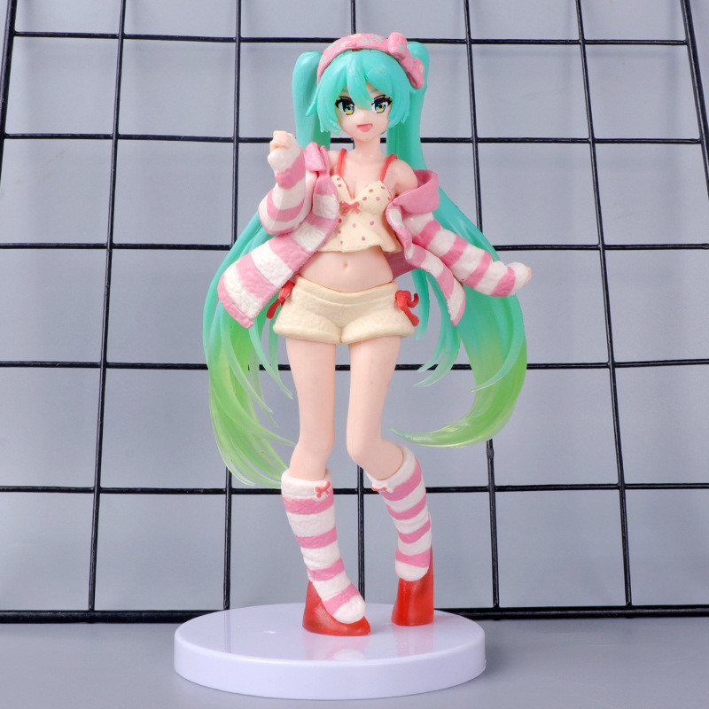 初音未來miku居家服異色限定可愛睡衣手辦初音未來韶華手辦二次元周邊動漫美少女擺件生日禮物美女桌面機箱模型擺件