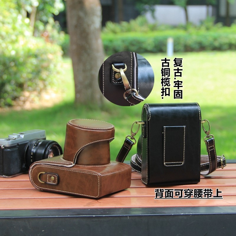 富士XE4XA7/5皮套3佳能m200徠卡Q2相機包RX1奧巴EPL10/PEN-F9保護