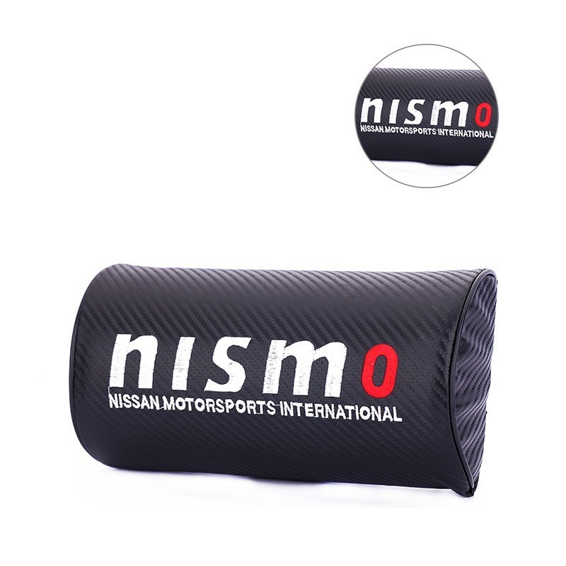NISSAN 高品質碳纖維刺繡標誌 Nismo 汽車座椅頸枕適用於日產 Nismo 內飾改裝四季棉頭枕