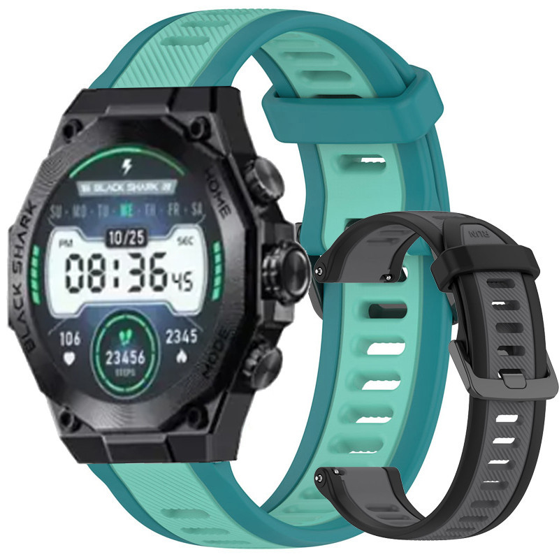 Black Shark S1 Pro 智能手錶矽膠錶帶智能手錶替換腕帶適用於 Black Shark S1 經典智能手錶