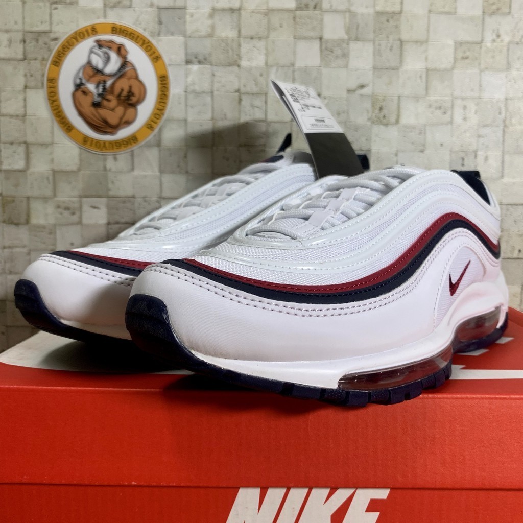 優惠價 Nike Air Max 97 RED CRUSH 白 藍紅條 美國隊 子彈 氣墊 男女 921733-102