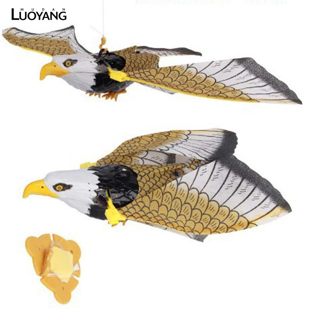 洛陽牡丹 老鷹模型玩具 會飛翔會叫會發光的老鷹 可用線吊在手上