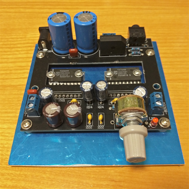TDA1521發燒功放板交流直流單電源雙聲道BTL電路輸出比LM1875