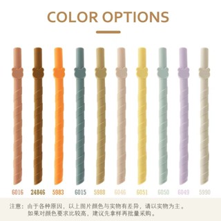 炫彩矽膠吸管可重複使用易清洗直吸管創意家用兒童奶茶食品級吸管