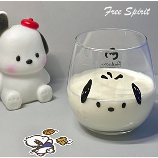 【Free Spirit】ins簡約帕恰狗水杯大肚杯 情侶 水杯 玉桂狗玻璃杯 家用 牛奶杯 咖啡杯 早餐杯 耐熱果汁杯