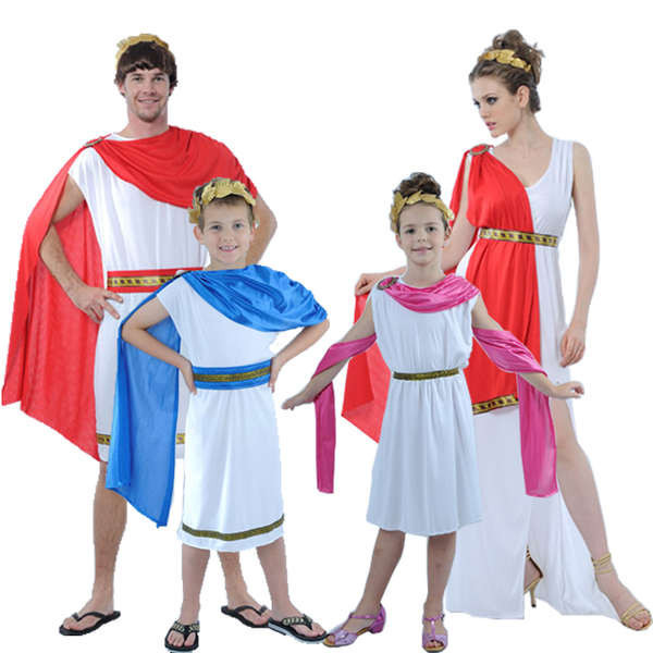 萬聖節cosplay男女親子古羅馬武士服裝年會表演貴族希臘王子衣服