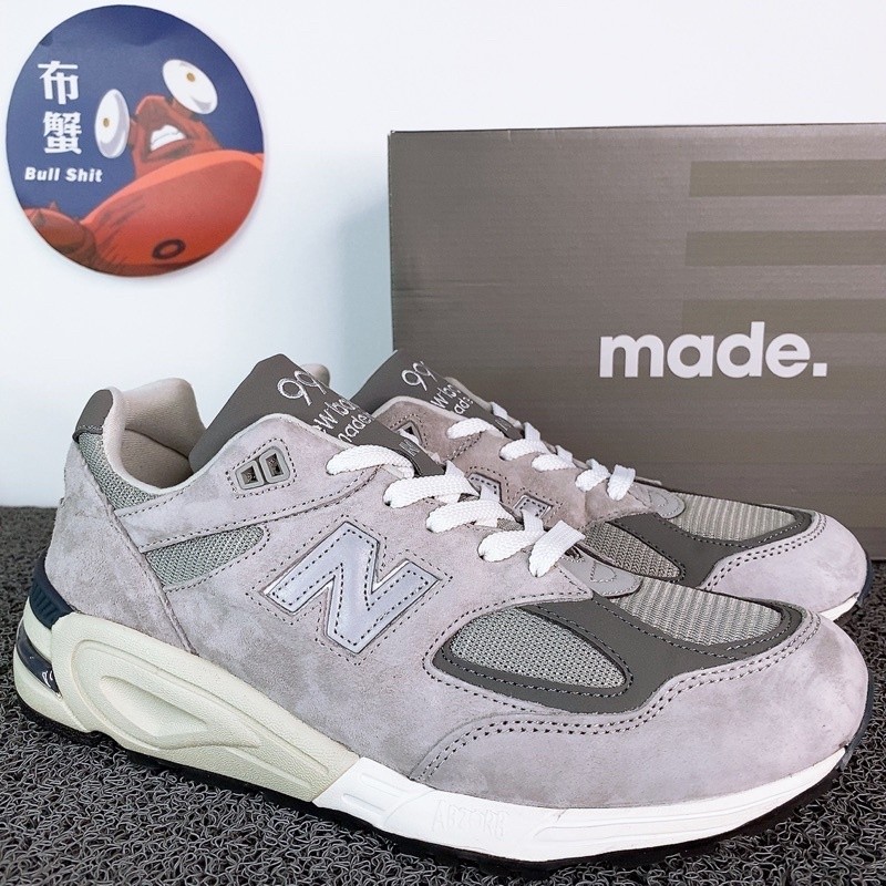 《猴你鞋》New Balance 990 V2 灰色 灰 白 NB 麂皮 反光 復古 慢跑鞋 男女鞋 M990GR2