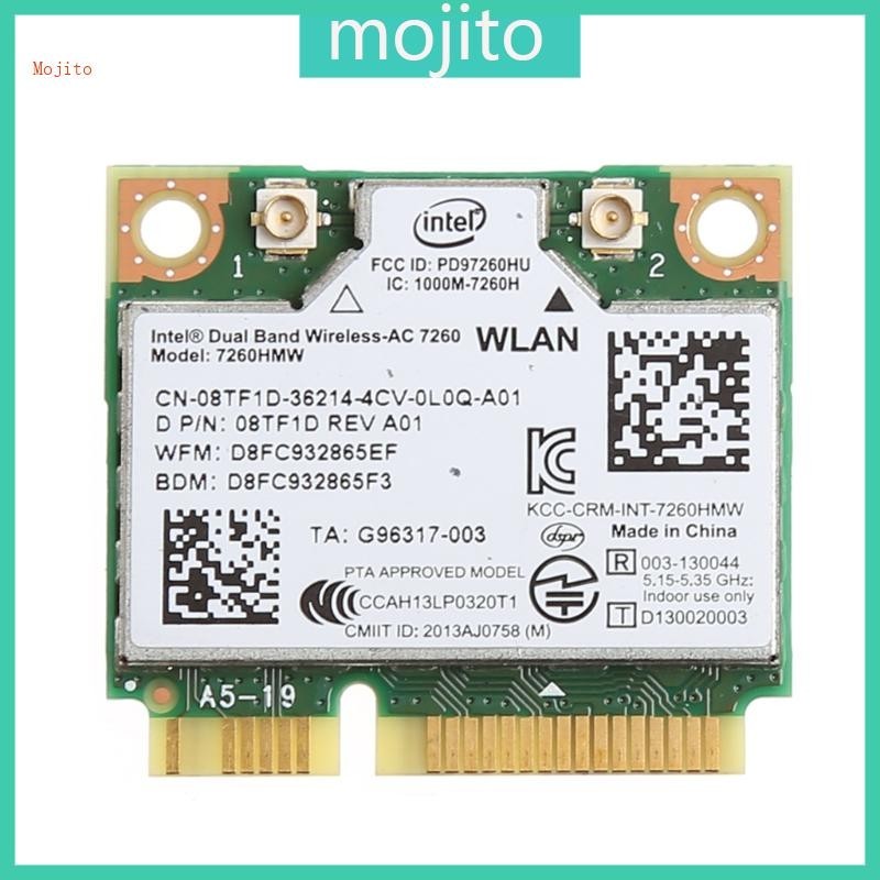 Mojito 7260HMW 迷你 PCIe Wifi 卡 PCI-Express 適配器連接器雙頻 5G