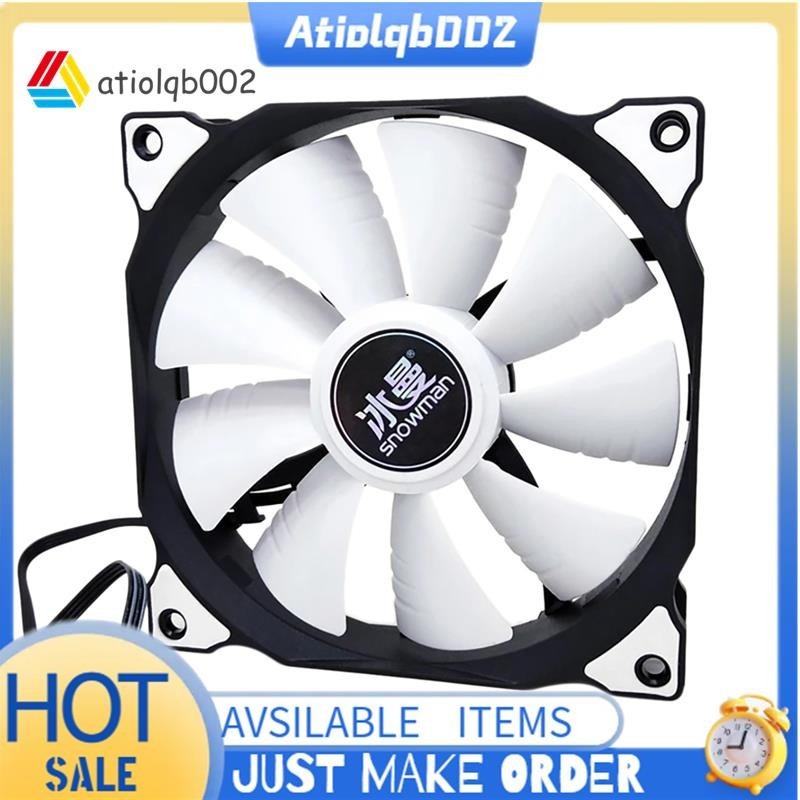 【atiolqb002】SNOWMAN 電腦機箱風扇 12cm 靜音 4PIN PWM 台式機散熱風扇 CPU 風扇適用
