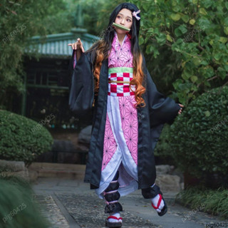 💕 鬼滅之刃 彌豆子 cos 套裝 兒童/成人款 cosplay 角色扮演 服裝 衣服 假髮 鞋子 彌豆子 cos服