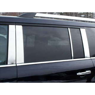 【汽車】8 件汽車後視鏡效果窗柱柱蓋裝飾件適用於福特 Flex 無鍵盤鏤空 2009-2019