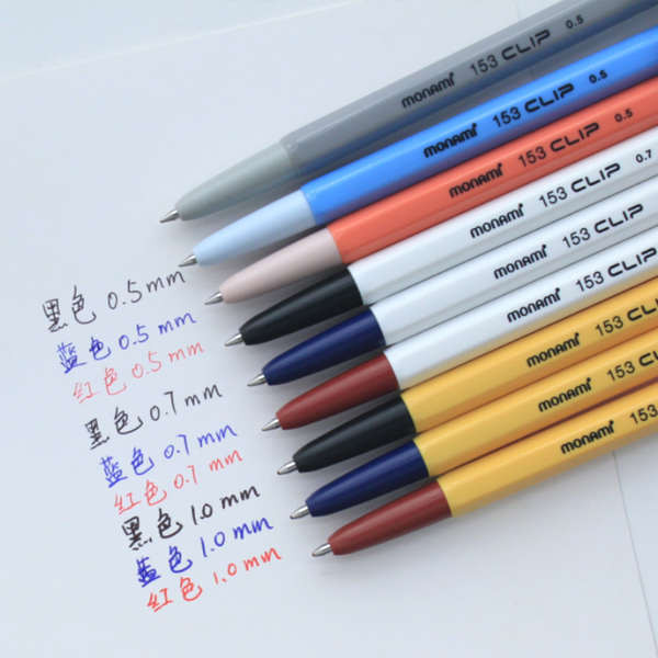油性原子筆 0 5 原子筆 0 38 原子筆 泰國產慕那美monami韓國進口bic六角刷題原子筆0.7刷題 按動中油筆