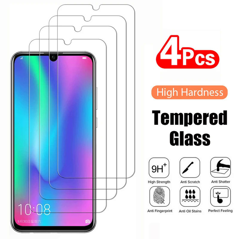 4pcs 鋼化玻璃適用於華為 Honor 20 Pro 10i 10 Lite 9 9i 9S 9C 9X Lite 8