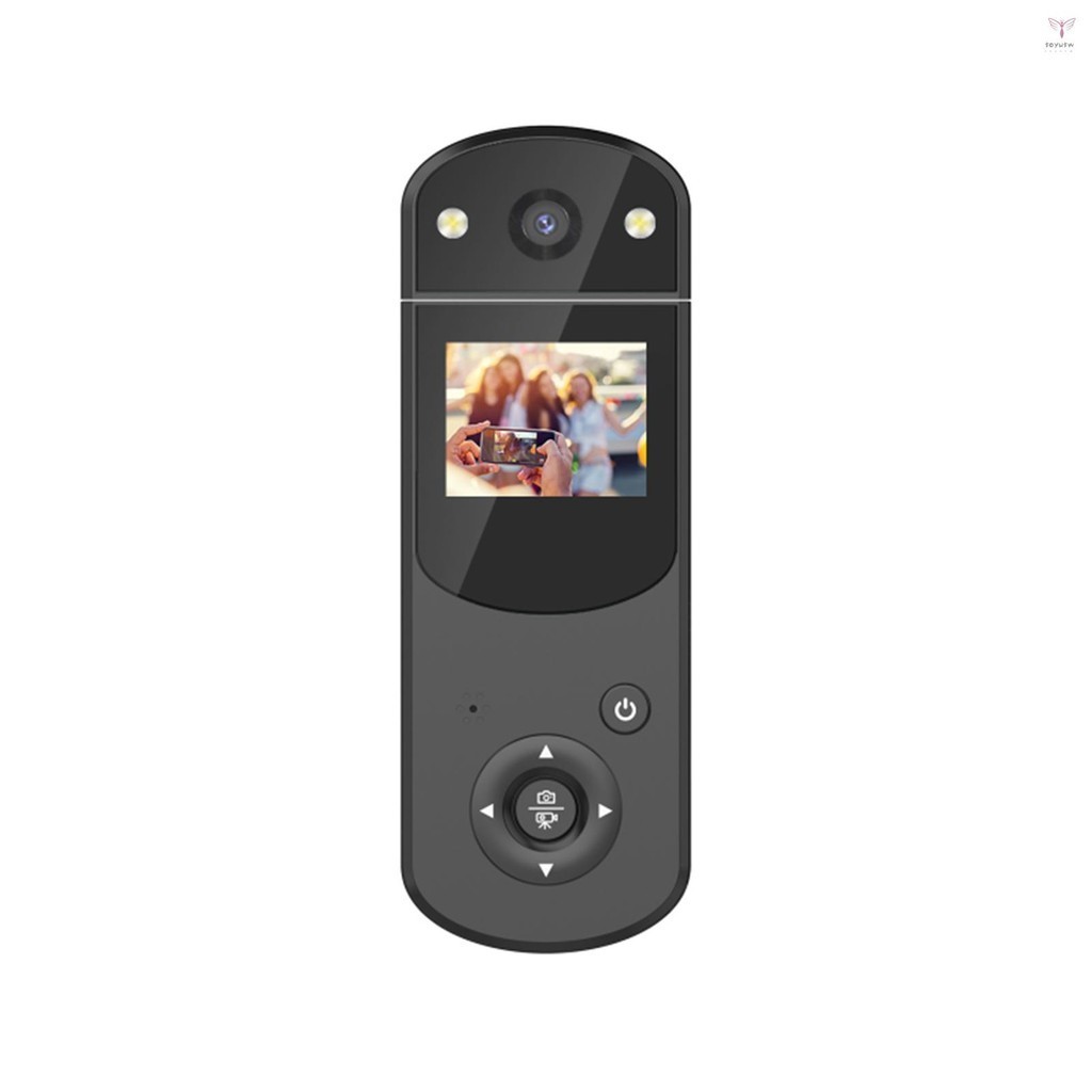 數碼 DV 攝像機迷你機身車載攝像機錄像機 MP3 播放器 1080P 高清屏幕帶紅外夜燈旋轉鏡頭用於運動家庭辦公室陪伴