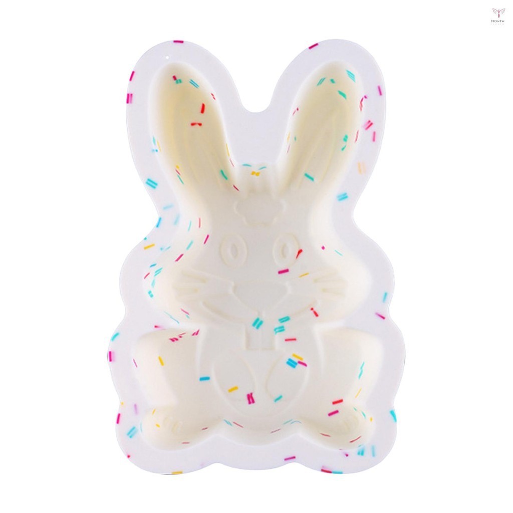 復活節兔子模具蛋糕模具復活節矽膠模具翻糖蛋糕巧克力布丁果凍模具家庭復活節派對烘焙工具