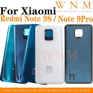 REDMI XIAOMI 適用於小米紅米 Note 9S Note 9 pro 9pro 帶徽標的背面電池蓋