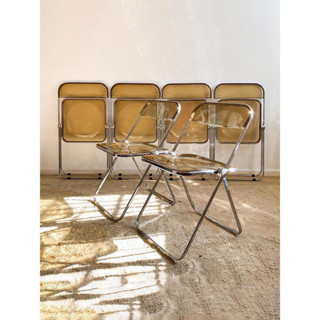 熱銷/現貨/免運費/透明椅子北歐折疊椅ins網紅餐椅家用靠背現代簡約亞克力化妝凳子