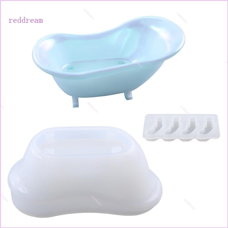 Rerev矽膠肥皂盤模具浴缸形狀肥皂盒模具樹脂肥皂托盤模具