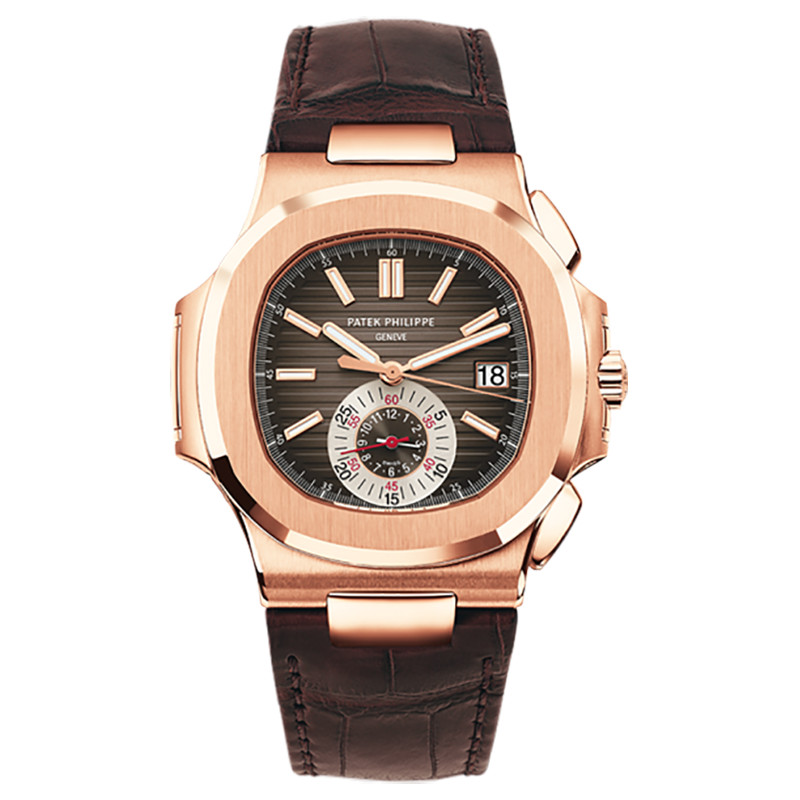【B.D】PATEK' Watch 運動優雅系列18k玫瑰金自動機械男表5980R-001腕錶(鸚鵡螺)