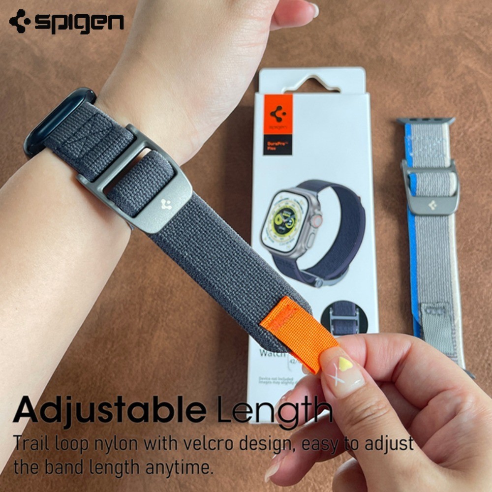 Spigen 耐用 Flex Trail 環替換軟尼龍錶帶兼容 Apple Watch Ultra2 49 毫米 45