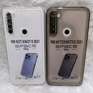 HP 軟殼外殼 SPACE TPU Redmi Note 8/Note 8 2021 透明矽膠手機背面保護膜+相機 Fc