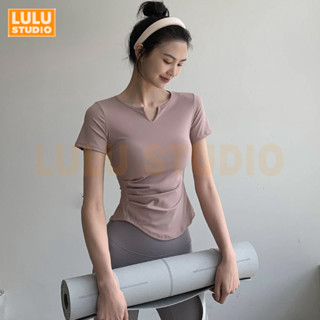 LULU【V領速乾短袖】運動上衣 瑜伽服 瑜珈服 速幹 健身服 T恤 運動跑步短袖 短袖上衣 排汗衣 運動衣 運動衣服